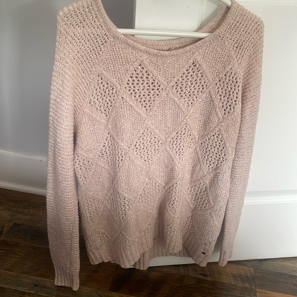blush pink American Eagle sweater knit